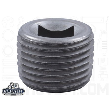 G.L. HUYETT Pipe Plug, 1/2", Square Socket, Low Carbon PP-0500D31-LCPL